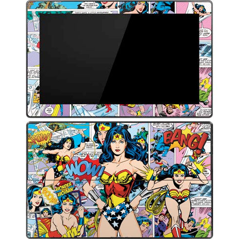 DC Comics Wonder Woman Comic Blast Surface Pro Tablet Skin